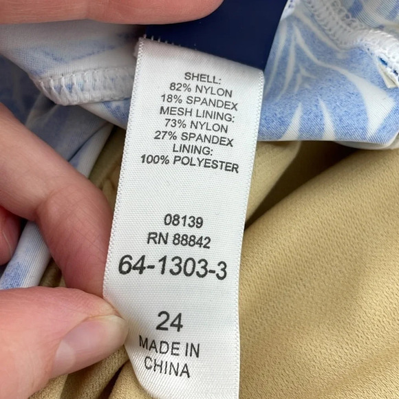 Swimsuits For All Tankini Top Womens 24 Purple Blue Floral Sweetheart Underwire - Picture 13 of 17